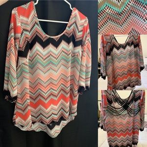 Maurice’s Colorful Top with Decorative Back